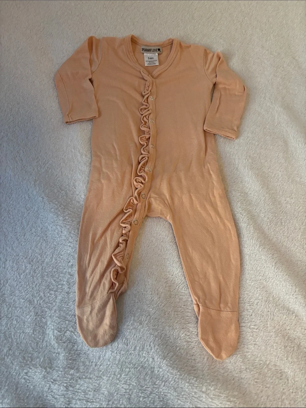 Spearmint Love Bamboo Footie (3-6 Months)